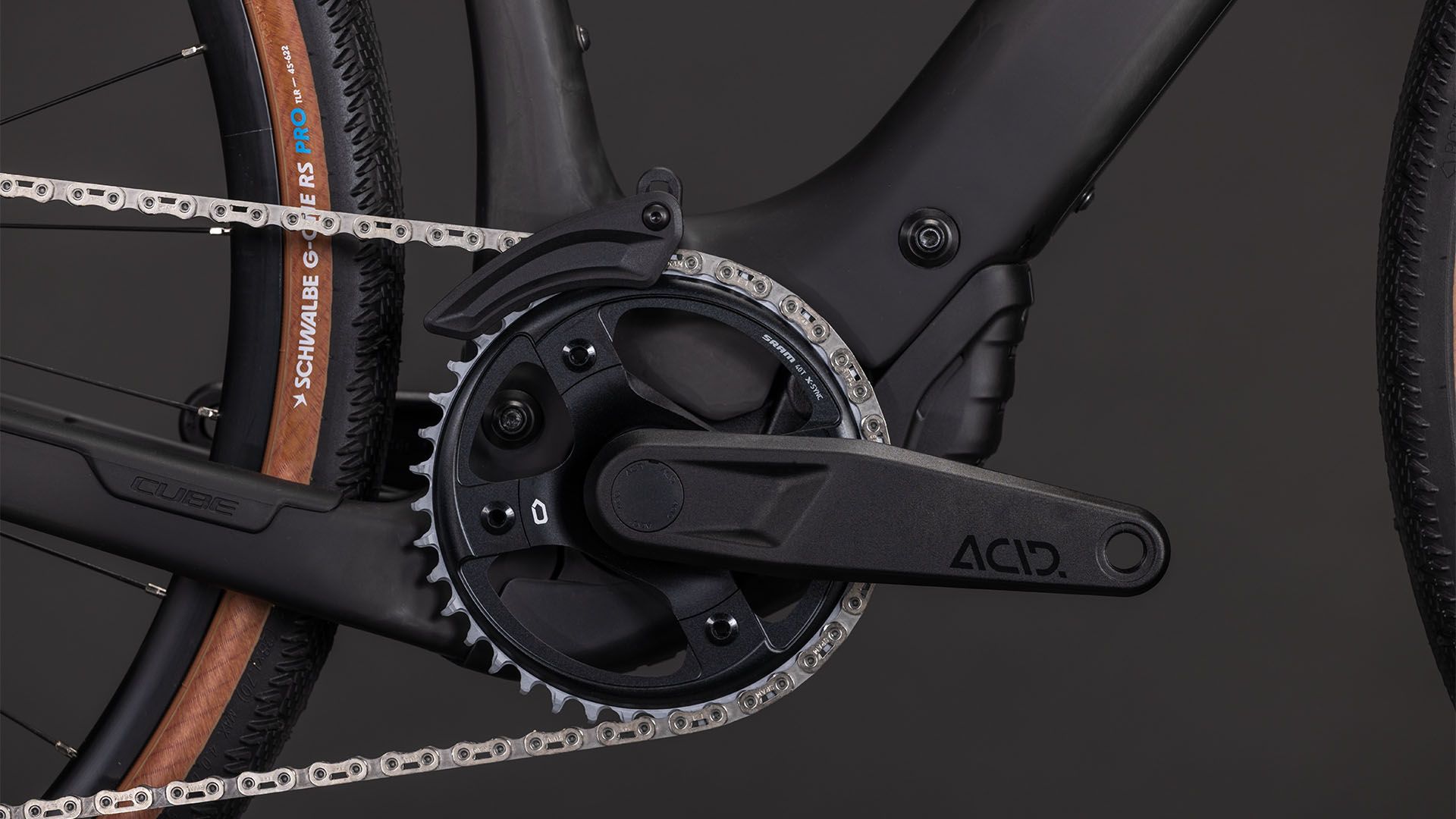 Cube Nuroad Hybrid C:62 EXC 400X Blackline 2026 – Gravel électrique, pédalier