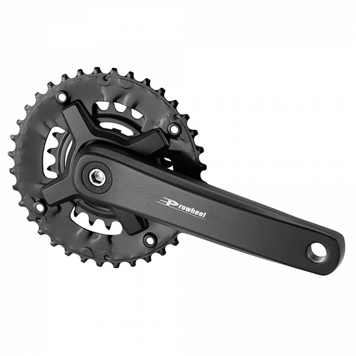 PROWHEEL TEN-751P CRANKSET, 26/36/48T, 9S, BLACK,