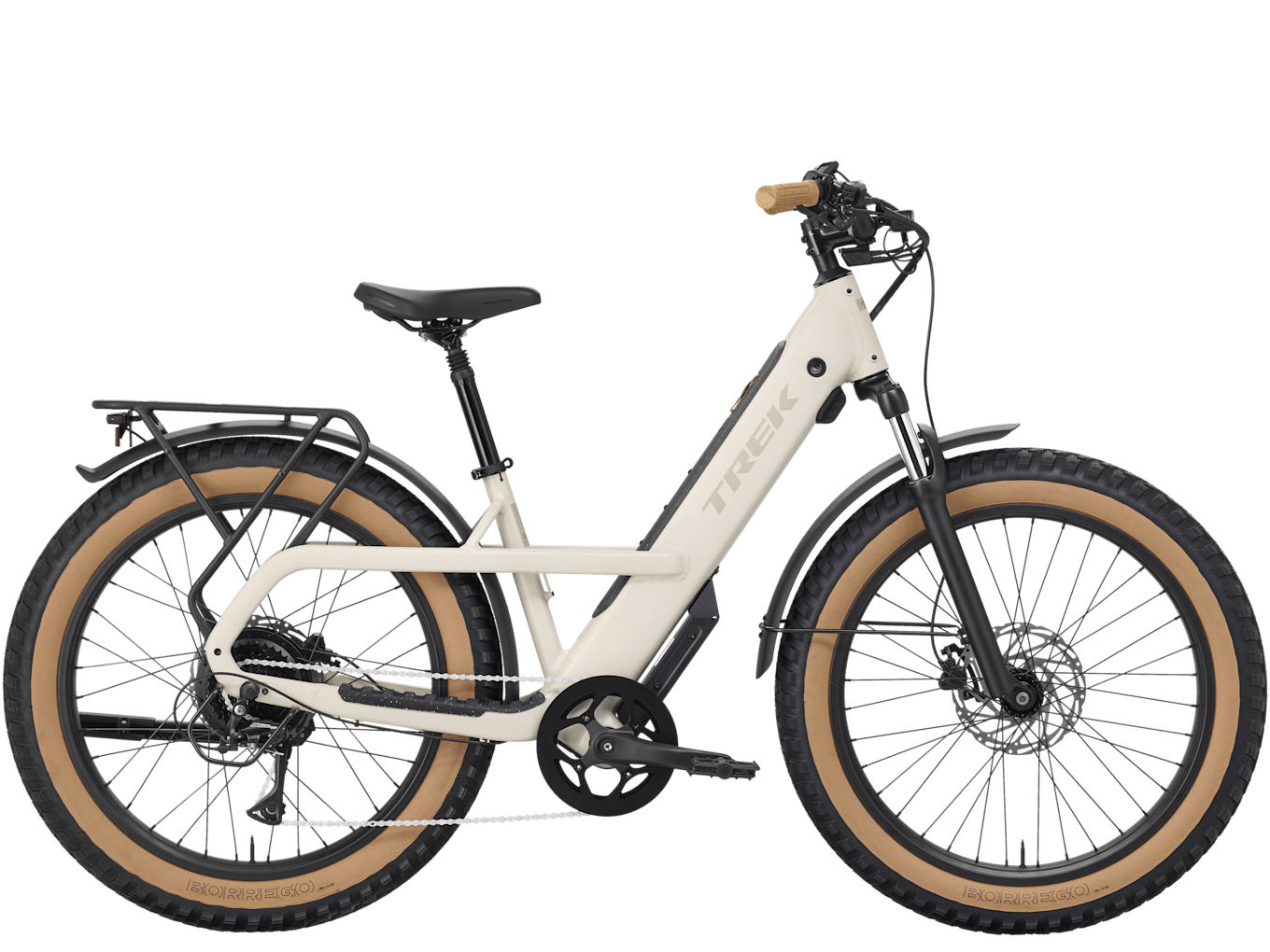 Fat bike électrique Trek Borrego+, profil droit