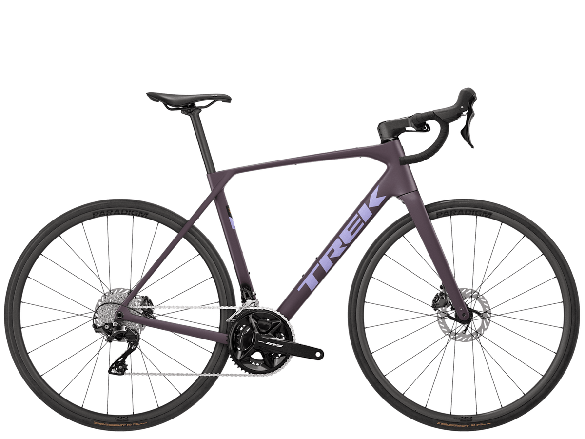 Vélo de route Trek Domane SL 5 5e gén., Matte Nightshade, profil droit
