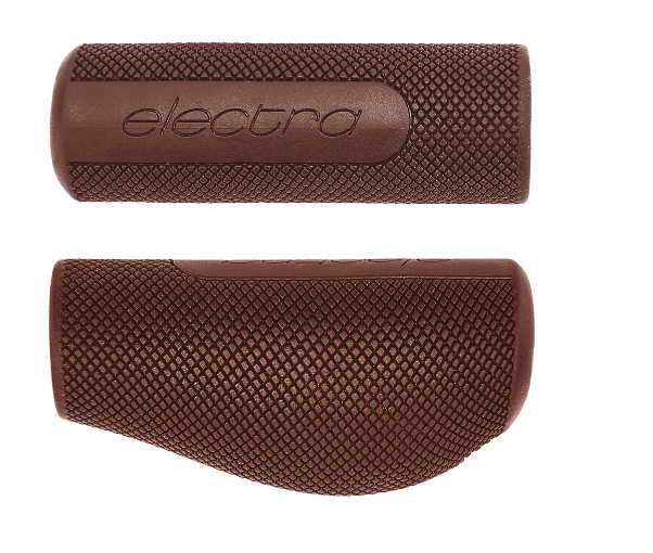 Poignées Electra Townie Kraton Ergo Long/Court Vintage Marron, vue de profil