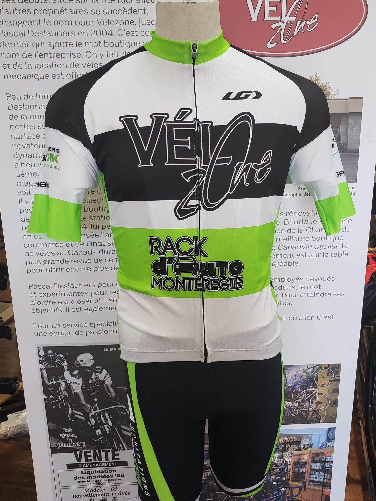 Maillot Équipe Premium Vélozone, vue de face