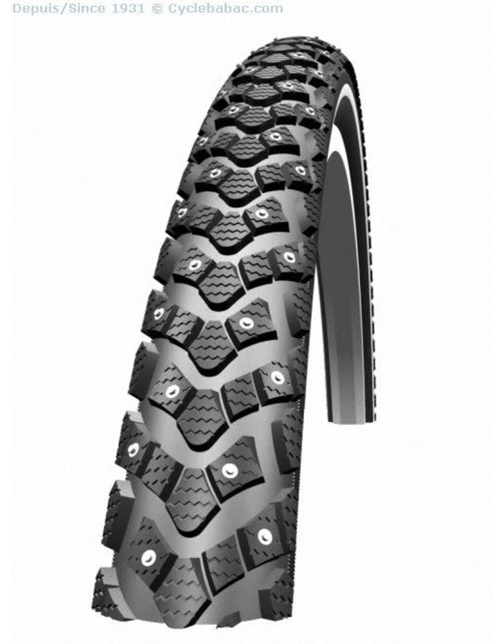 Schwalbe, Marathon Winter Plus, Pneu, 700x40C, Rigide, Tringle, Winter, SmartGuard, 67TPI, Noir